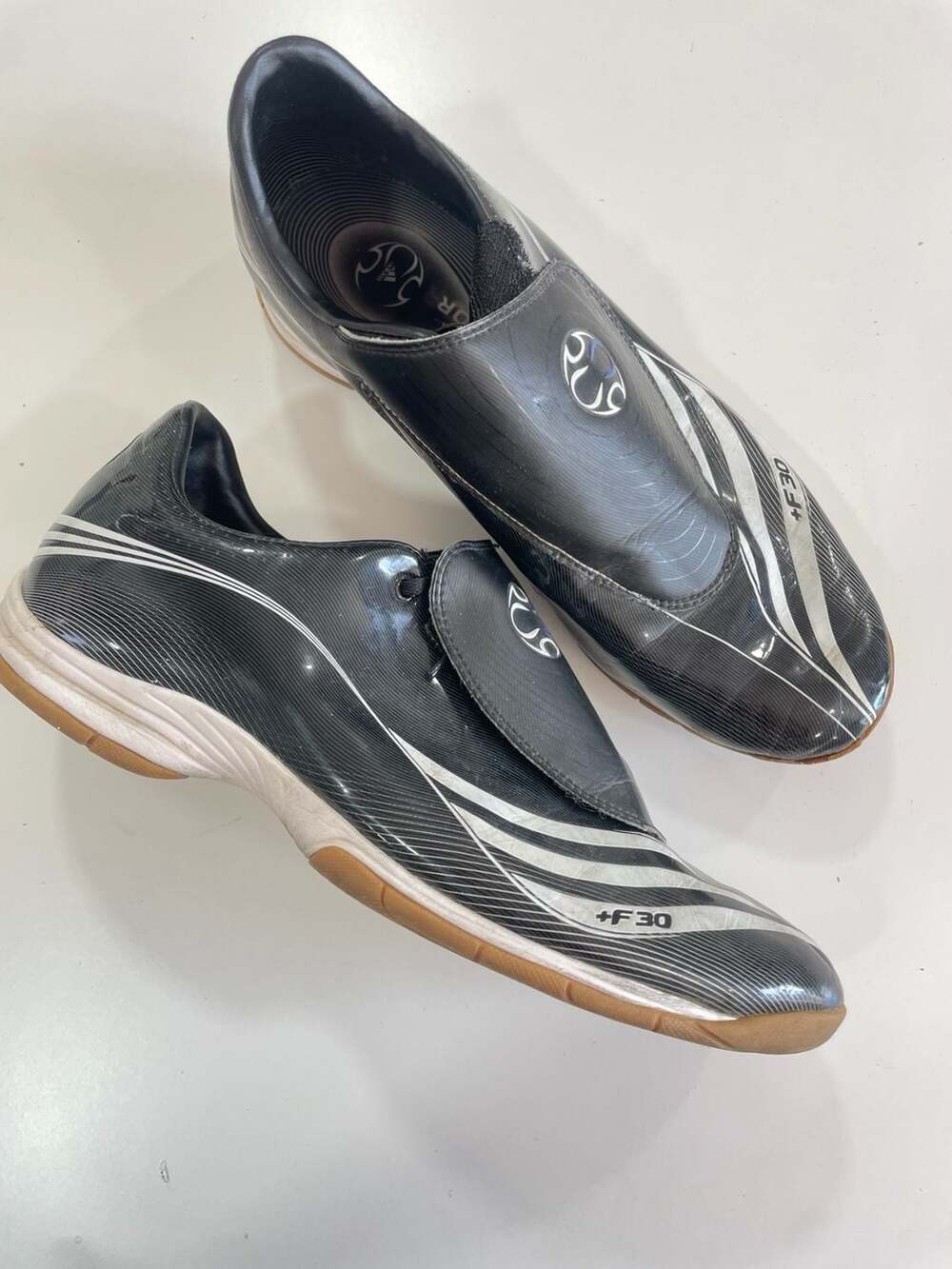 Adidas F30.7 Tunit Indoor Soccer Shoes Size 9 Black White